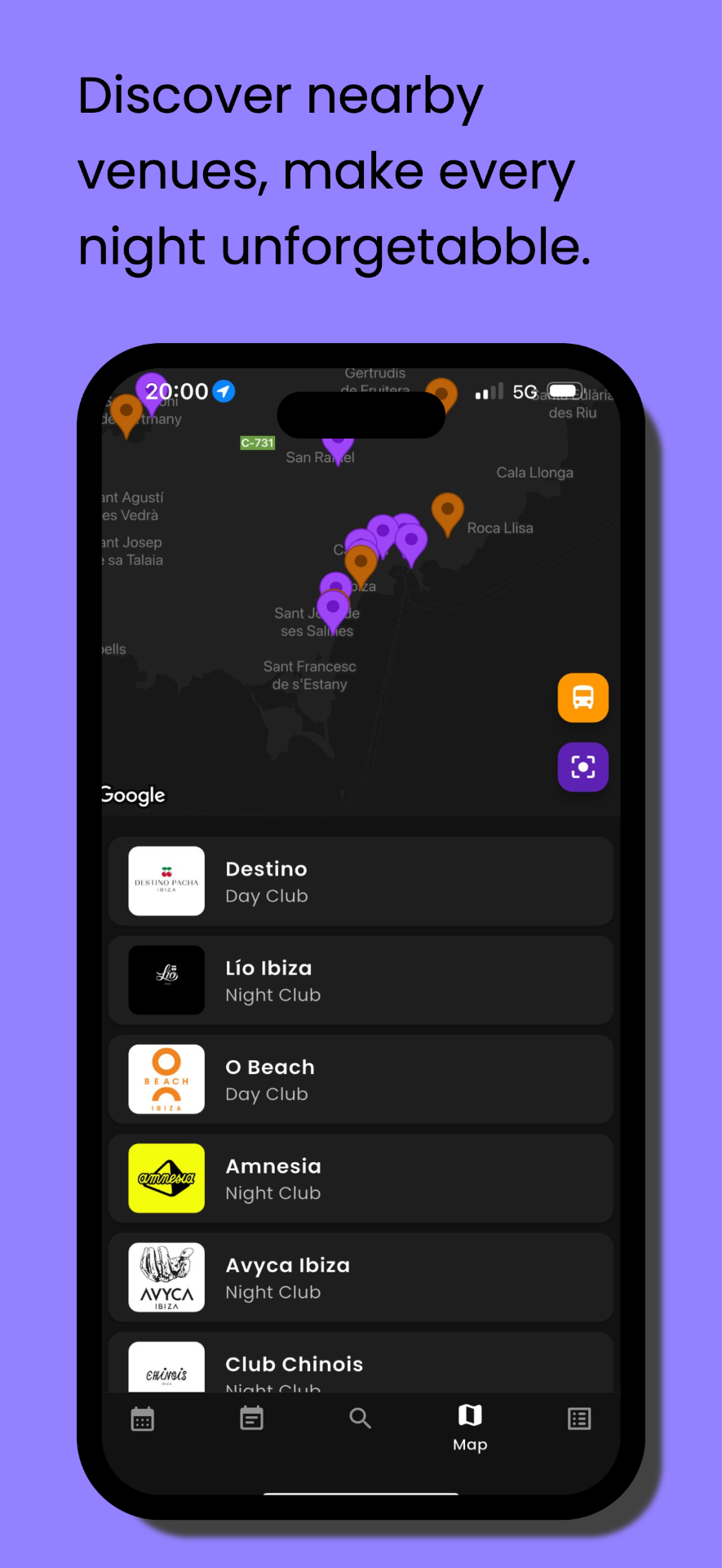 Try Ibiza App - Discover nearby venues